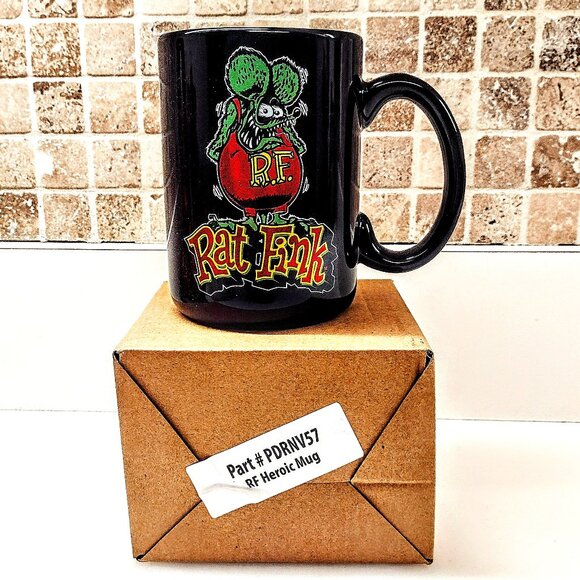 Rat Fink 2025 Black Coffee Mug ~ 12 Oz. Cup ~ Double-Sided w/Unique Designs NEW! - Picture 3 of 10